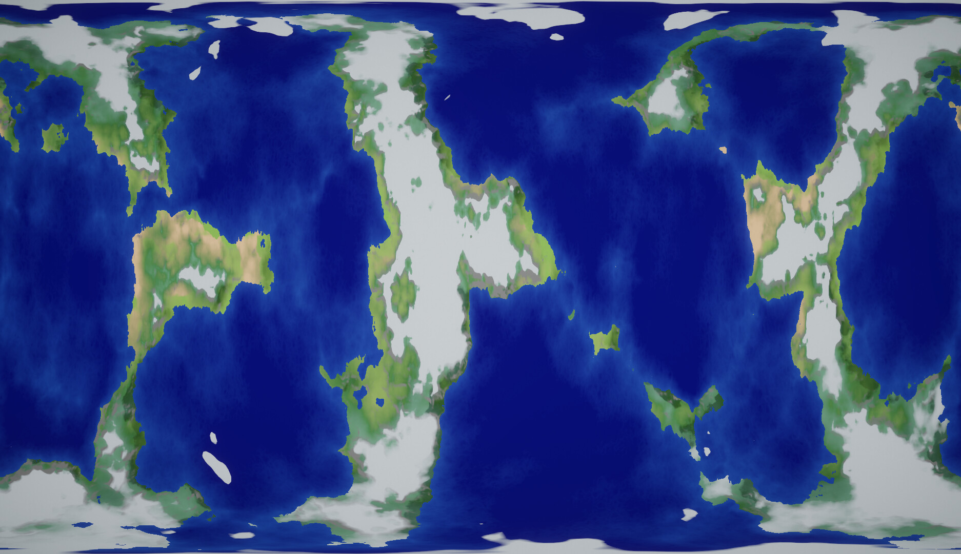 A high temperature island world.